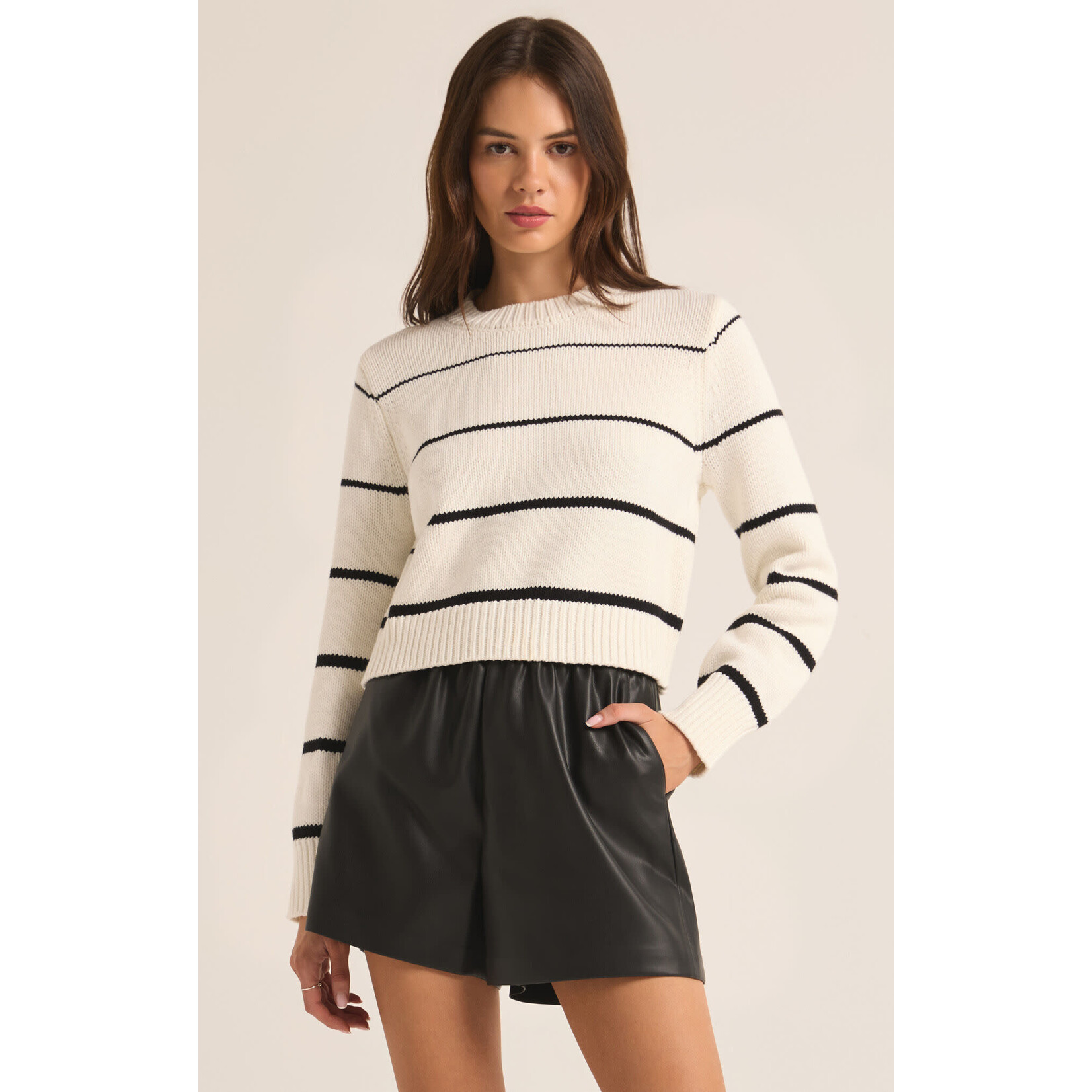 Z Supply Anastasia Stripe Crewneck Sweater