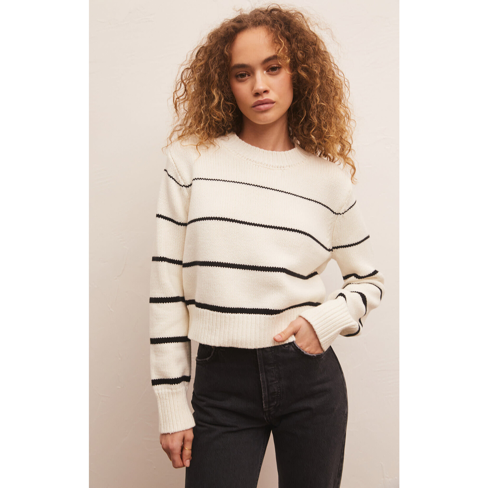 Z Supply Anastasia Stripe Crewneck Sweater