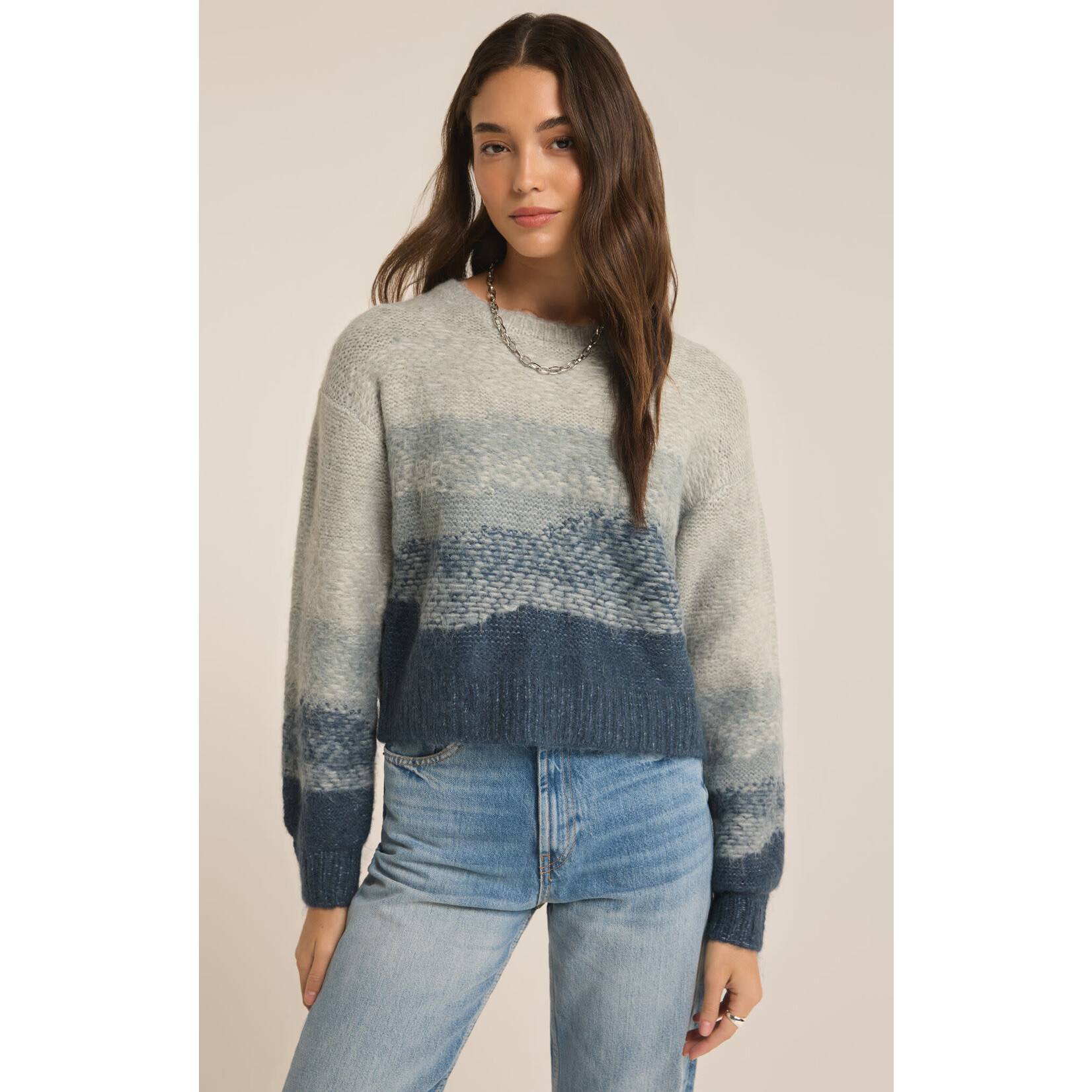 Z Supply Twyla Ombre Crewneck Sweater