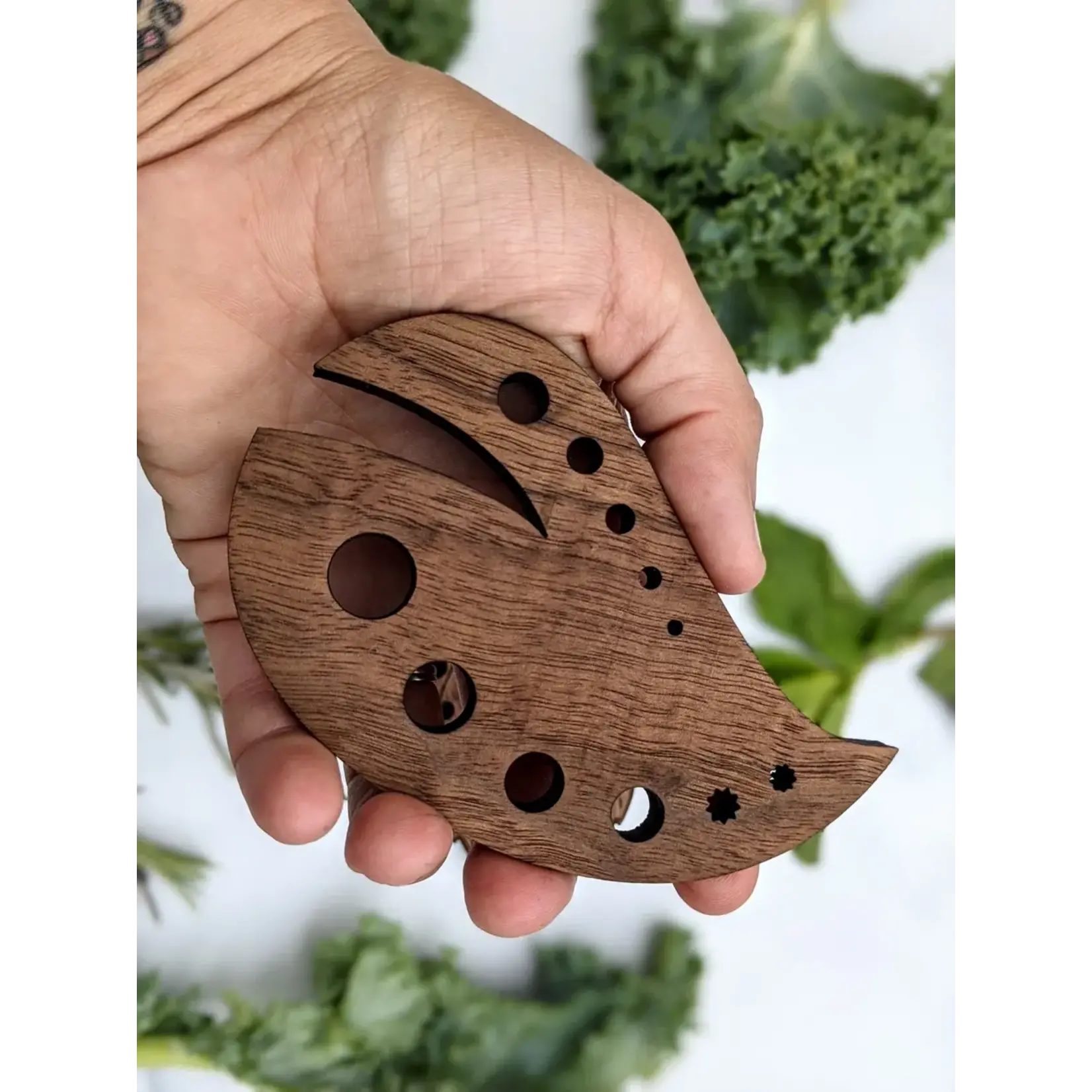 North To South Designs Wooden Herb Stripper Kitchen Tool