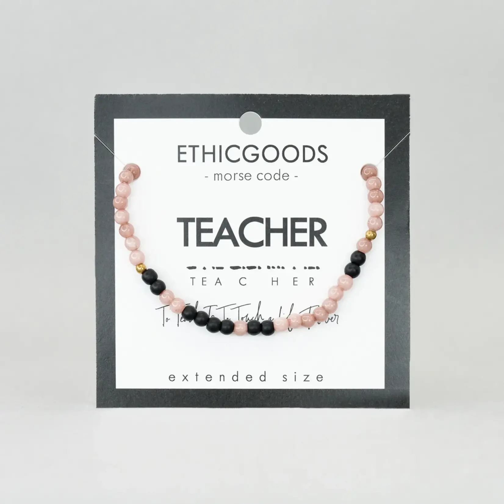 Ethic Goods Extended Size Morse Code Bracelet