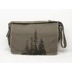 Black Lantern Pine Tree Forest Messenger Bag