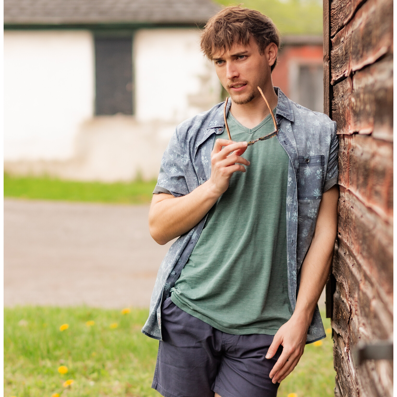 Flag + Anthem Brooks Burnout V Neck Tee