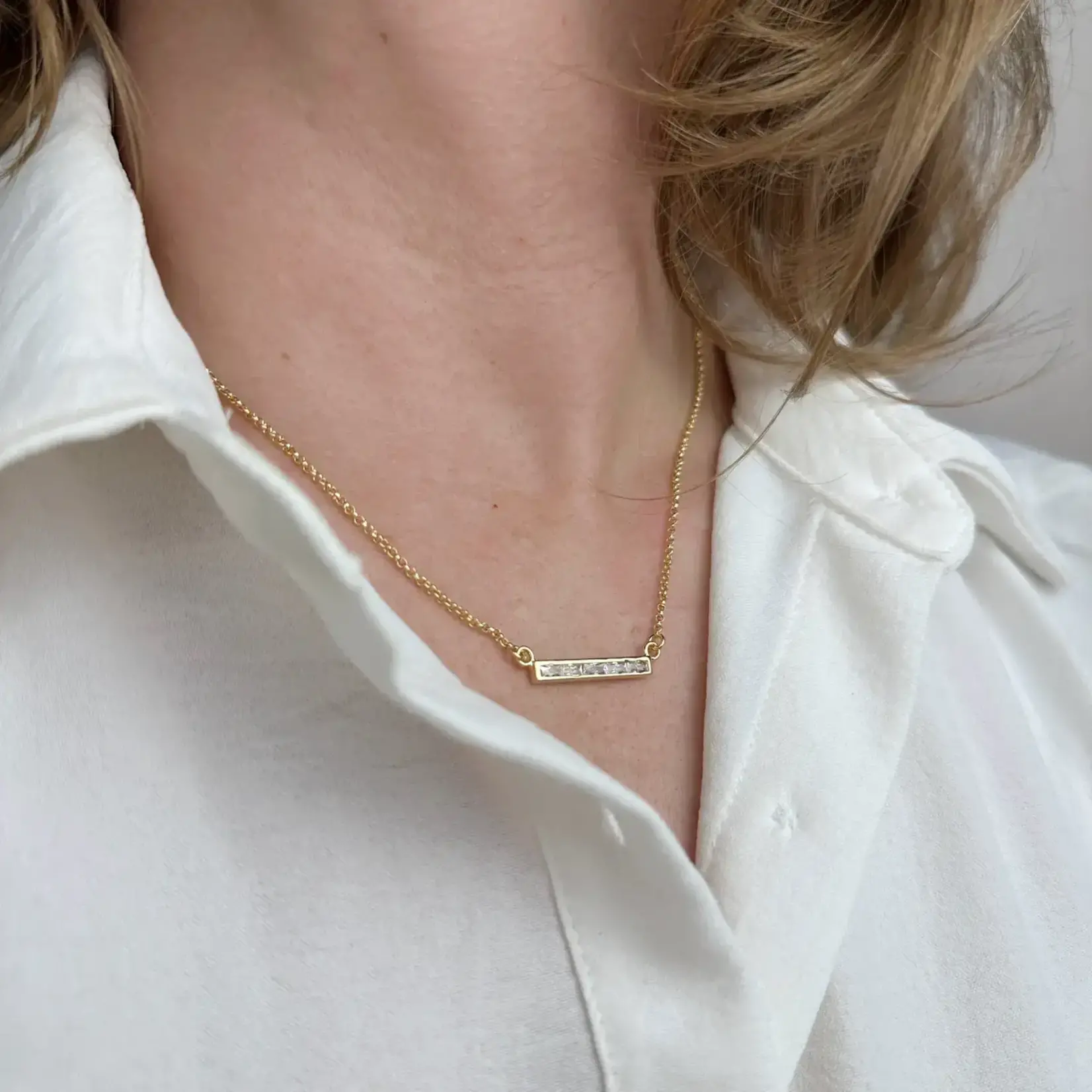 GoldFi 18k Gold Filled Bar Necklace