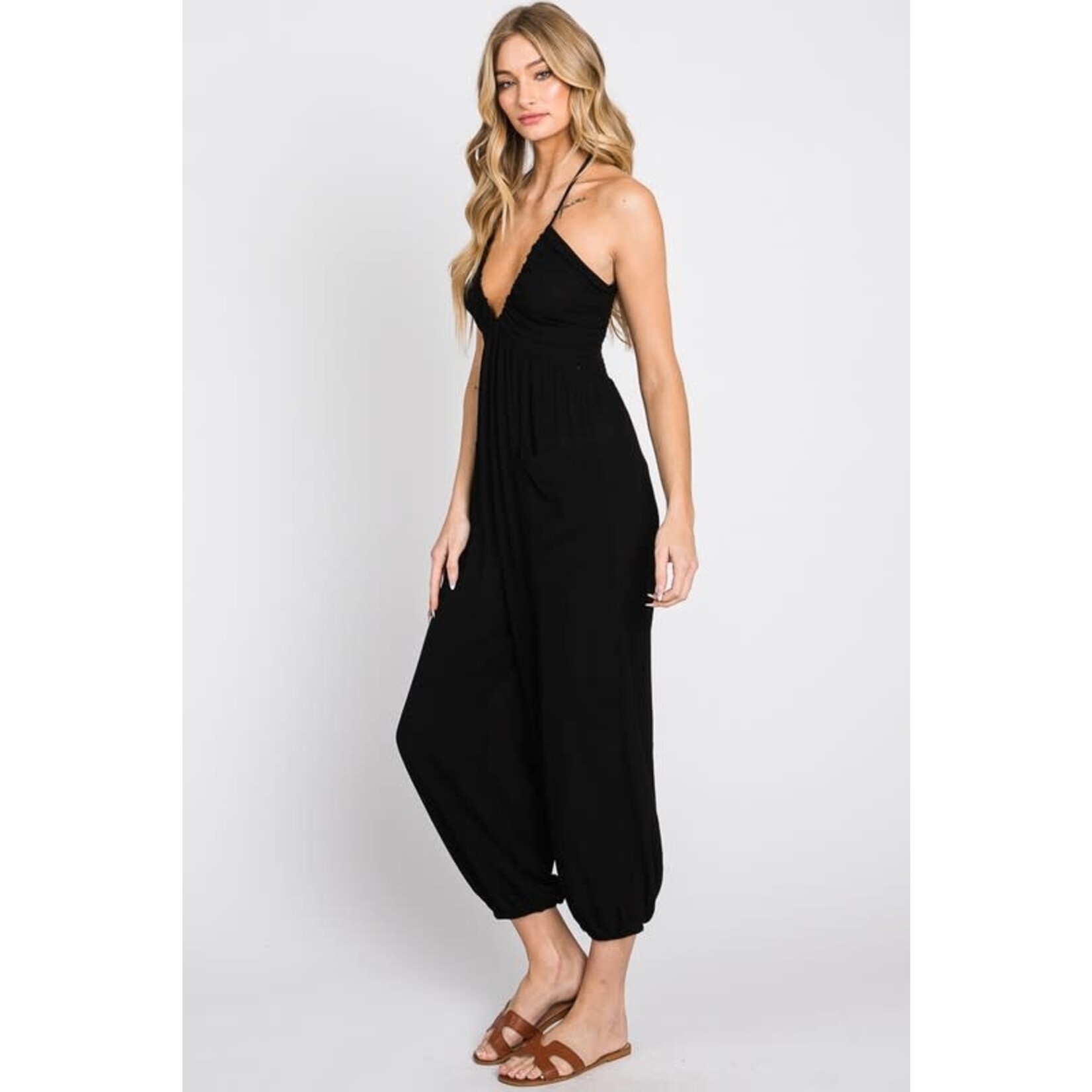 Final Touch Jada Open Back Jogger Jumpsuit