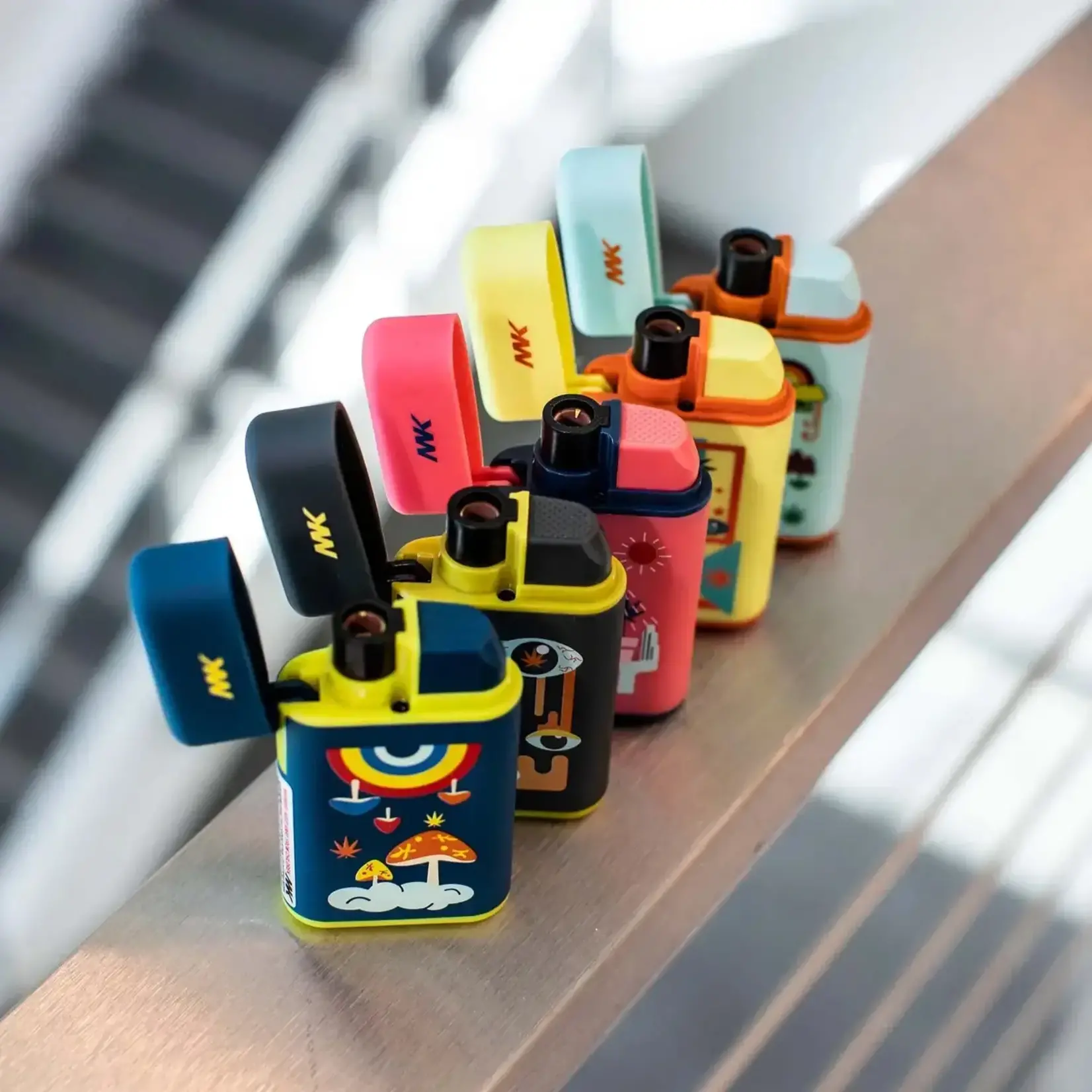 Electric Ignition Pocket Lighters; Green Series - Cleo + Kin Electric Ignition Pocket Lighters; Green Series - Cleo + Kin