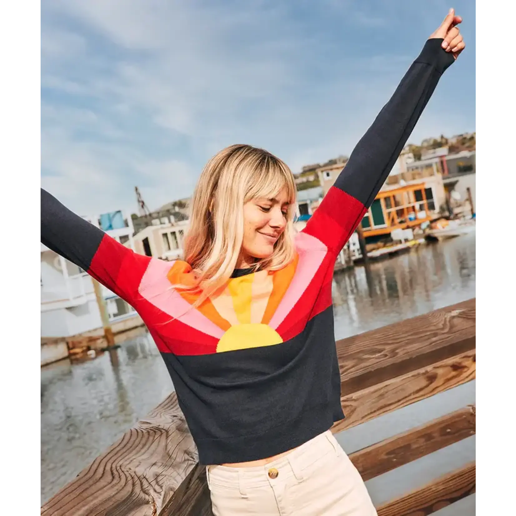 Marine Layer Aurora Sunset Sweater - Small