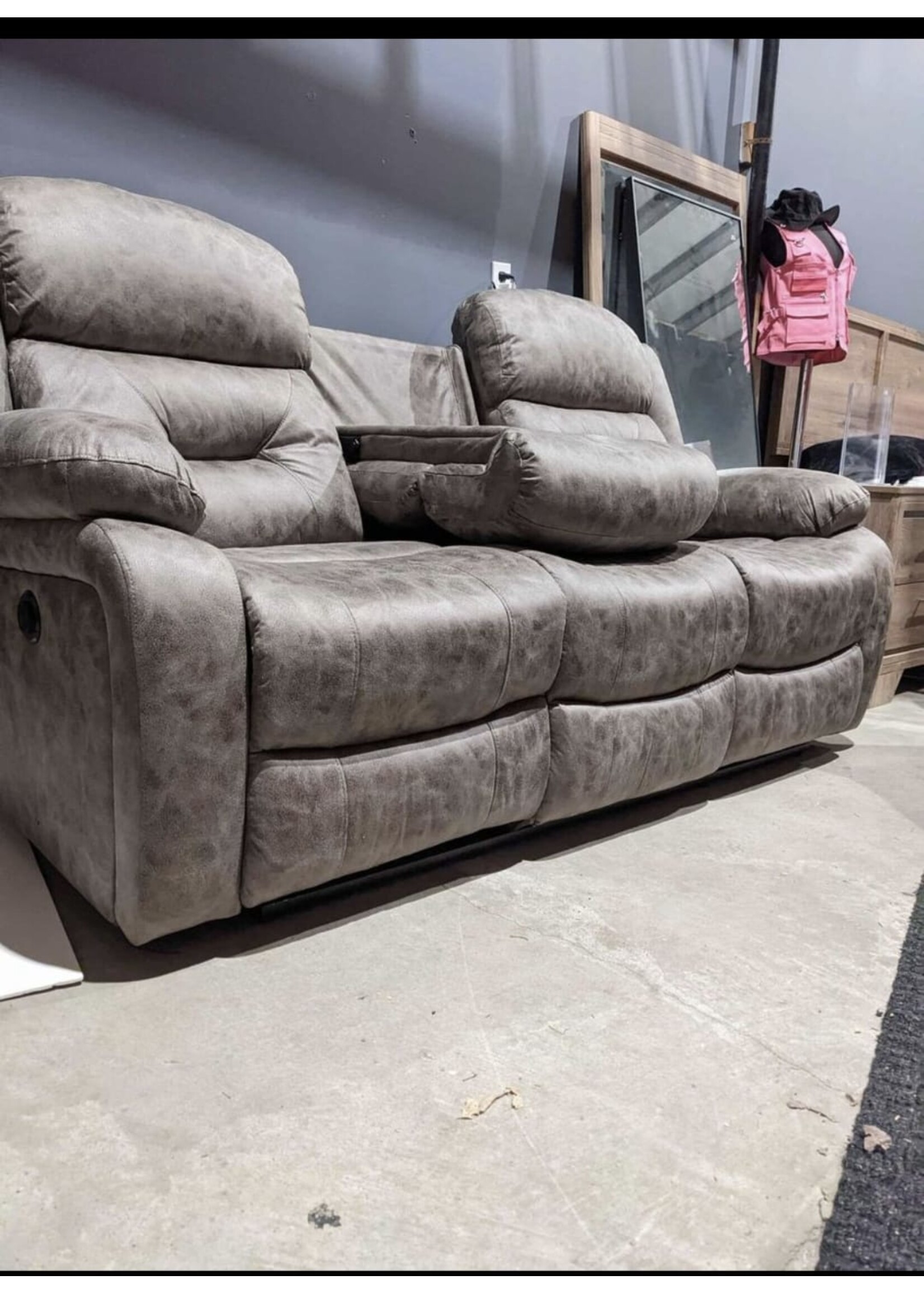 Henderson Power 3 Seat Reclining Sofa with drop down console