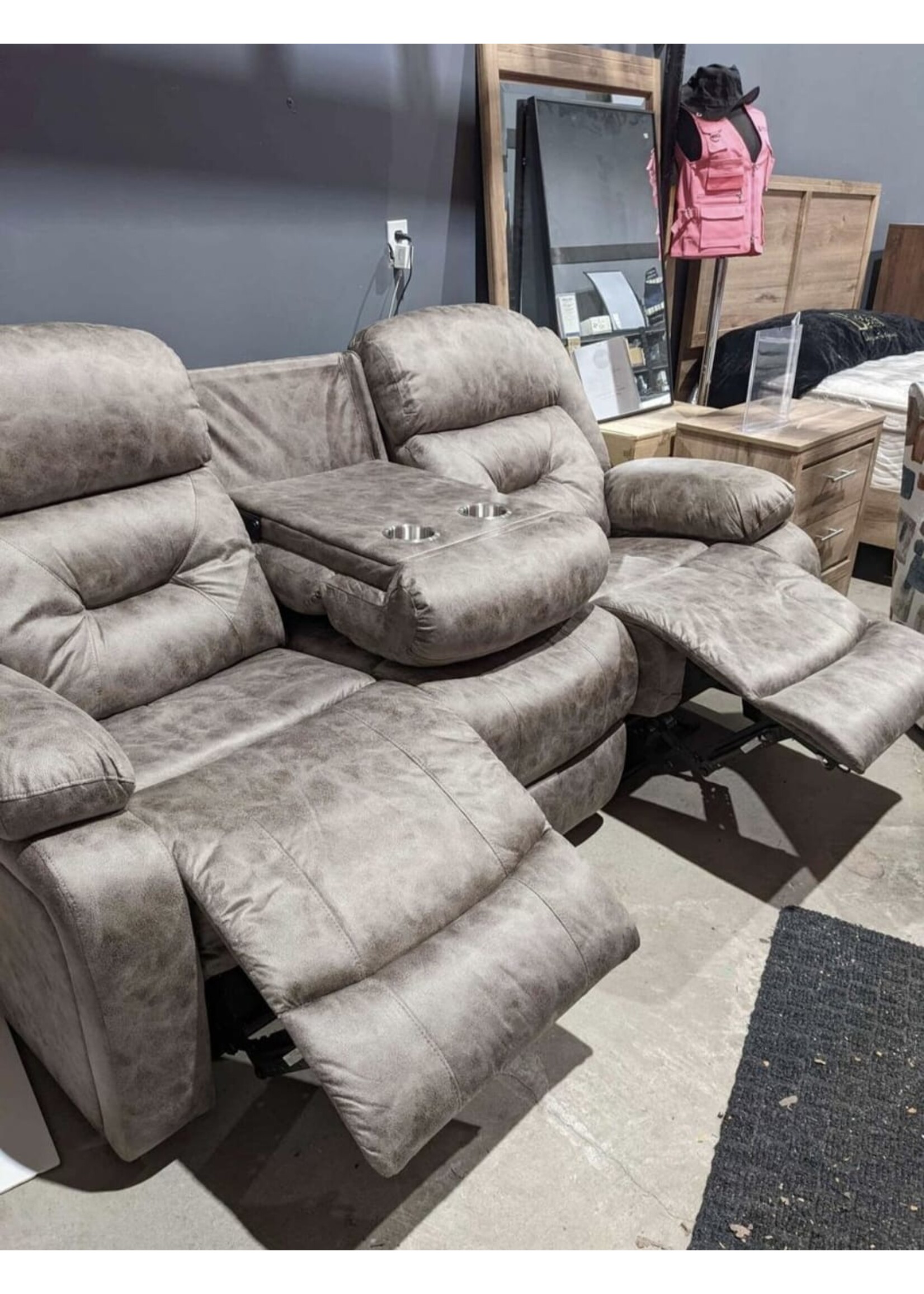 Henderson Power 3 Seat Reclining Sofa with drop down console