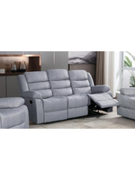 Millet Reclining Sofa Fabric  Light Grey Manual