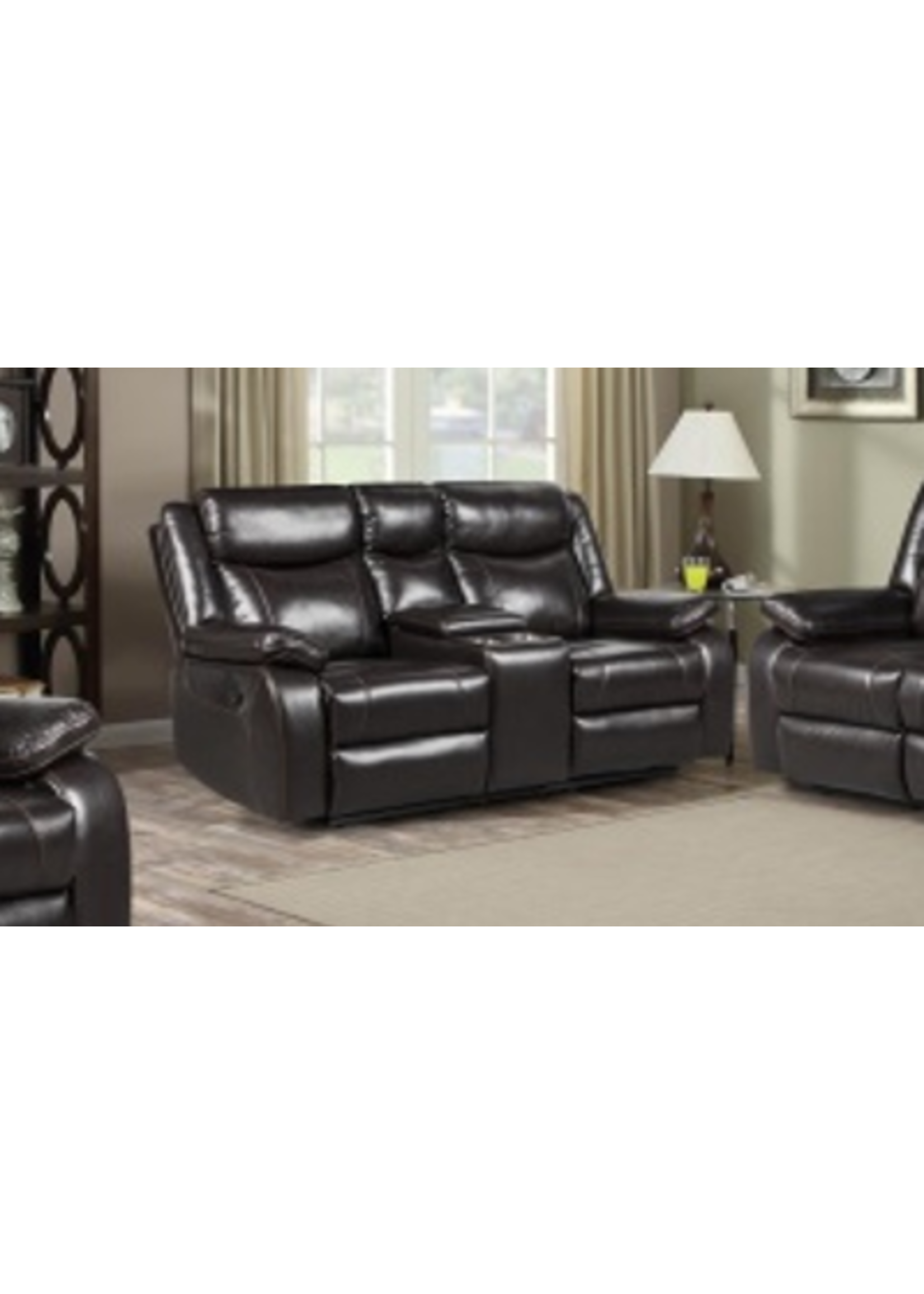 Settler Reclining Loveseat with Console BlackBerry