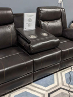 Settler Reclining Set Fabric Sofa with drop down Console Blackberry