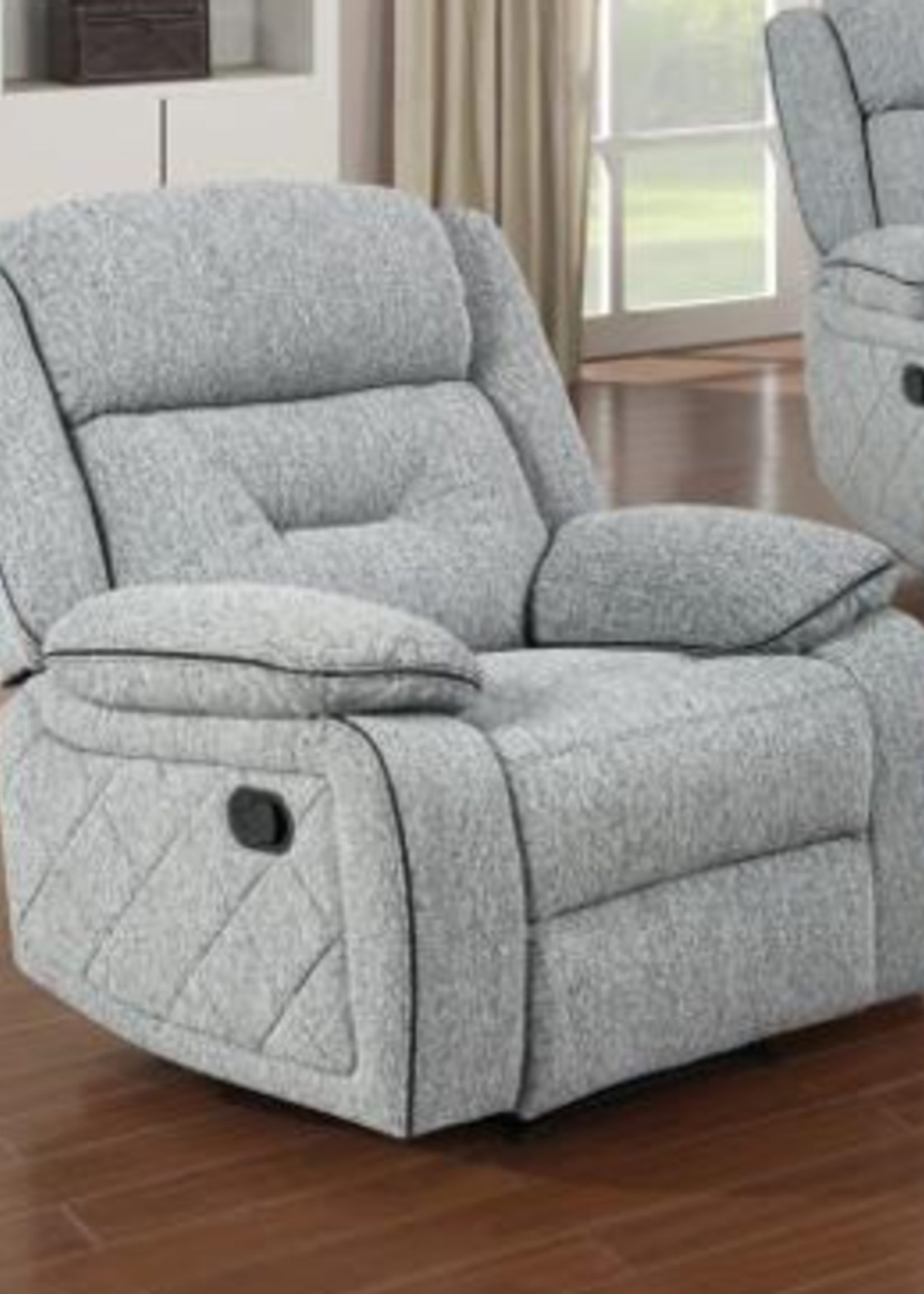 Manning Reclining Fabric Chair with Diamond Pattern