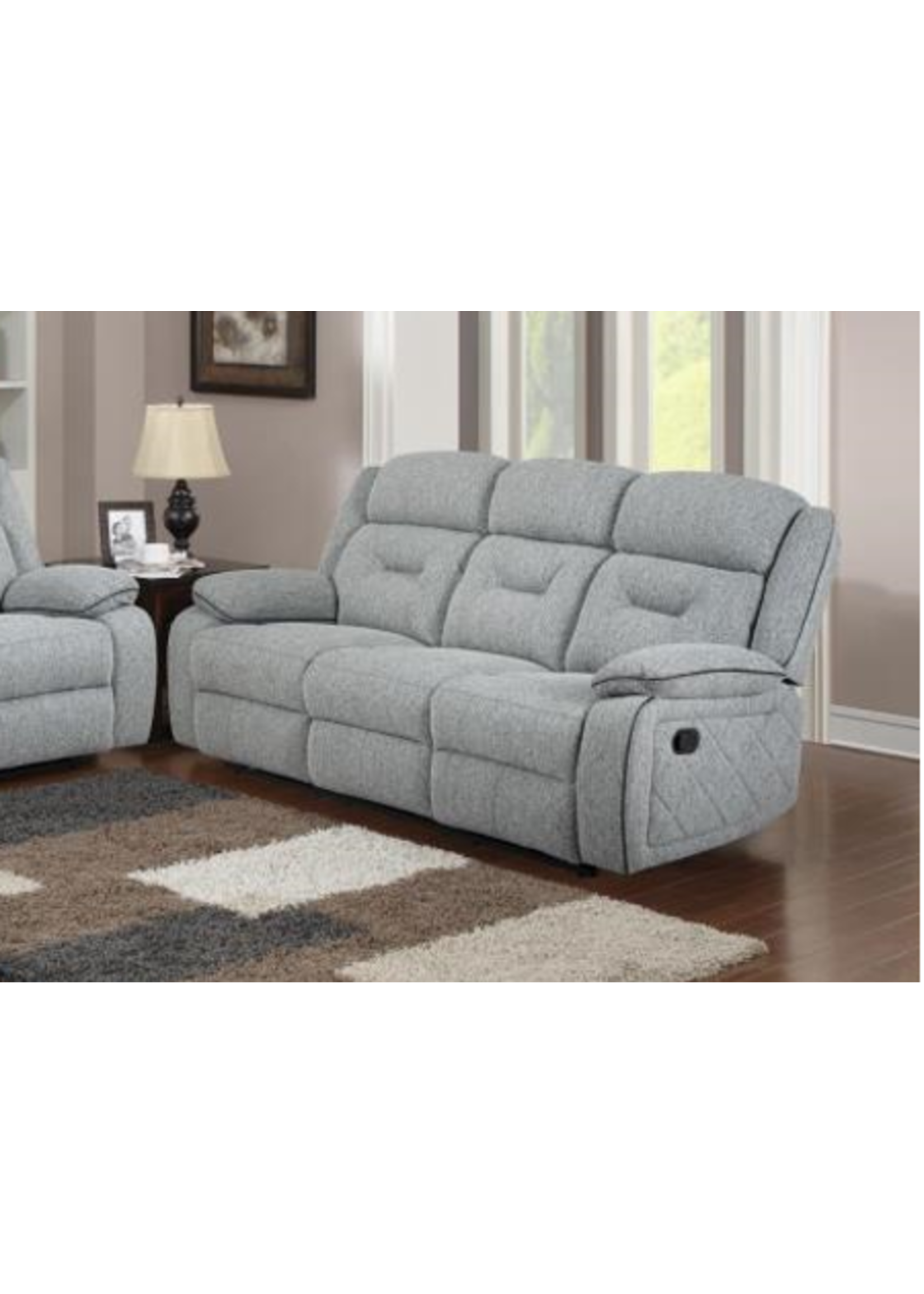Manning Manual Reclining Sofa Diamond Pattern