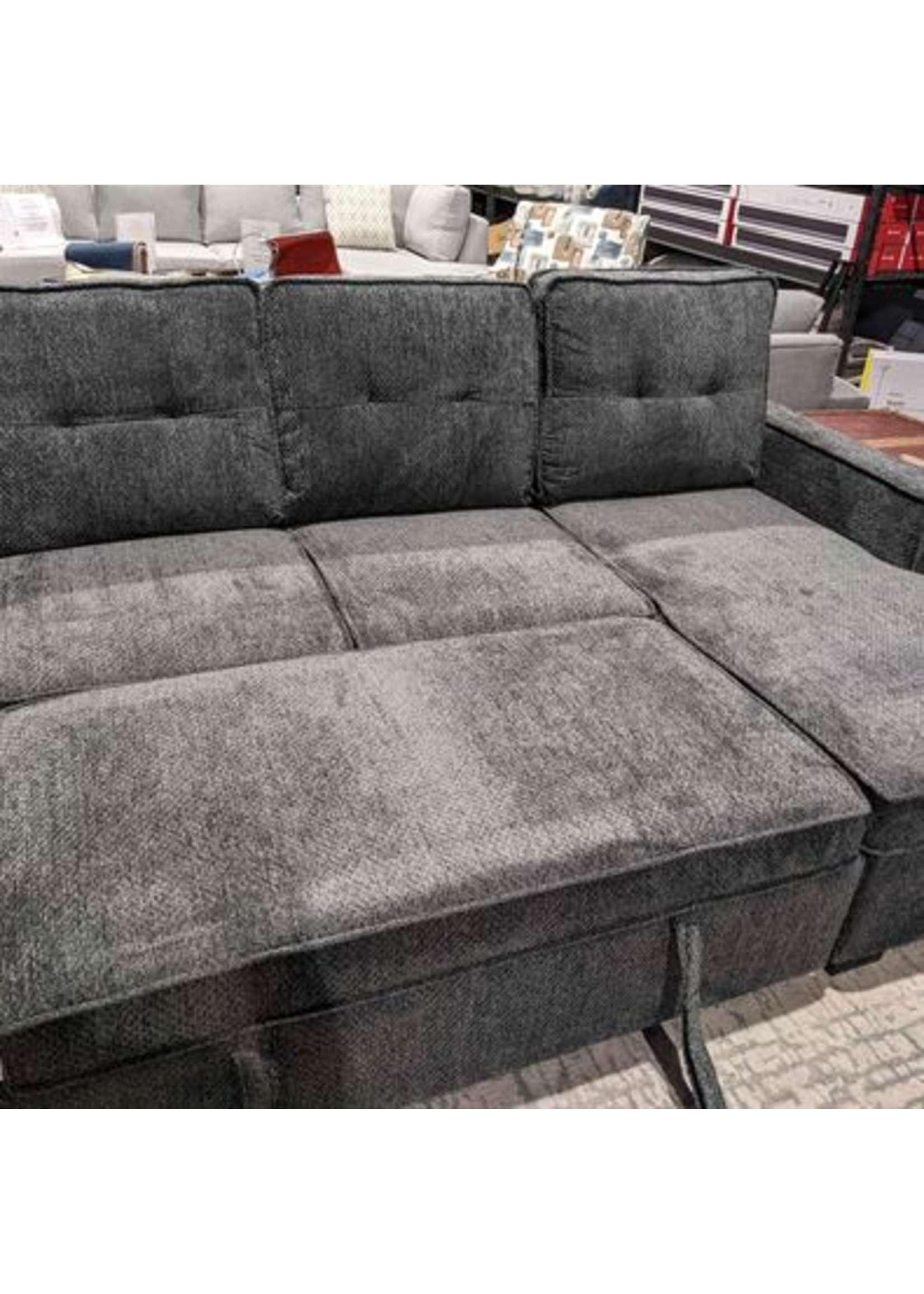 Carlton Reversible Sectional 89" by 58" Storage in chaise