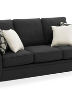 Luca Collection- Charcoal Paradigm Smoke Sofa- 89X36X37-Canadian Made