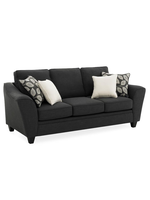 Luca Collection- Charcoal Paradigm Smoke Sofa- 89X36X37-Canadian Made
