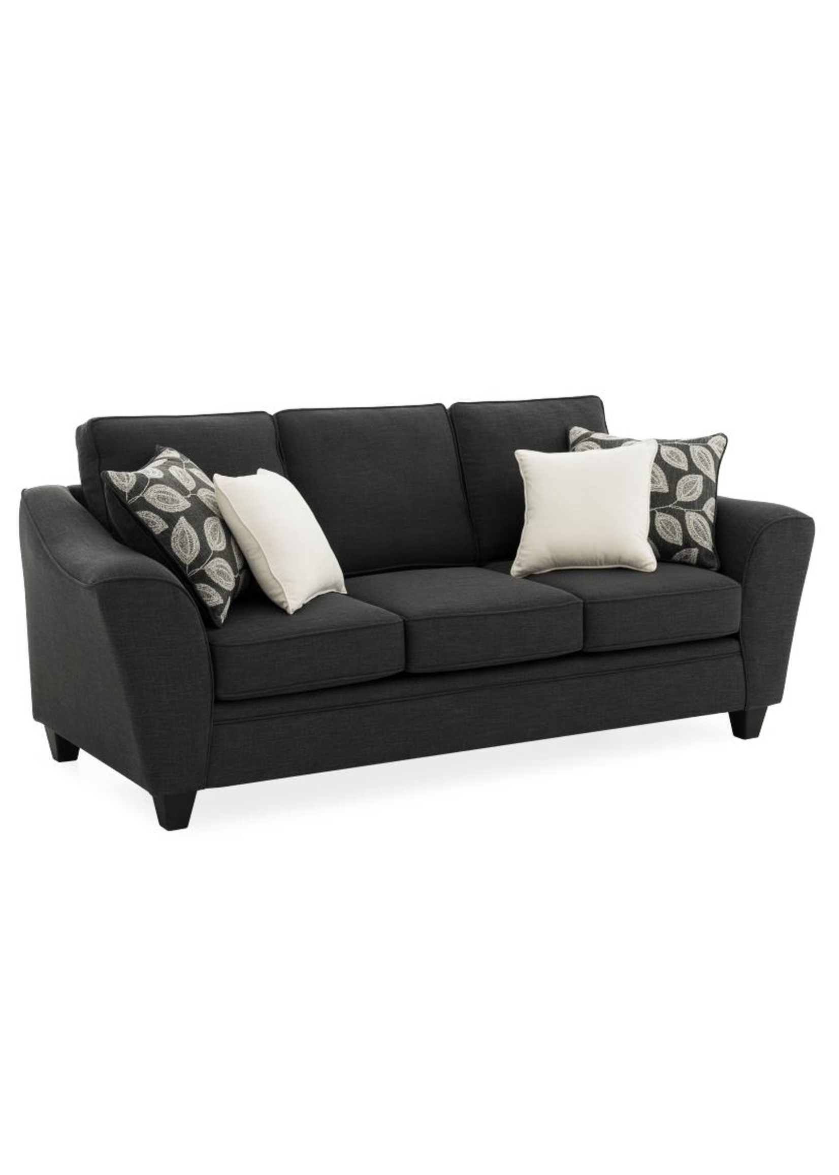 Luca Collection- Charcoal Paradigm Smoke Sofa- 89X36X37-Canadian Made