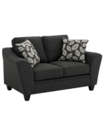 Luca Collection- Charcoal Paradigm Smoke Loveseat - 67X36X37-Canadian Made