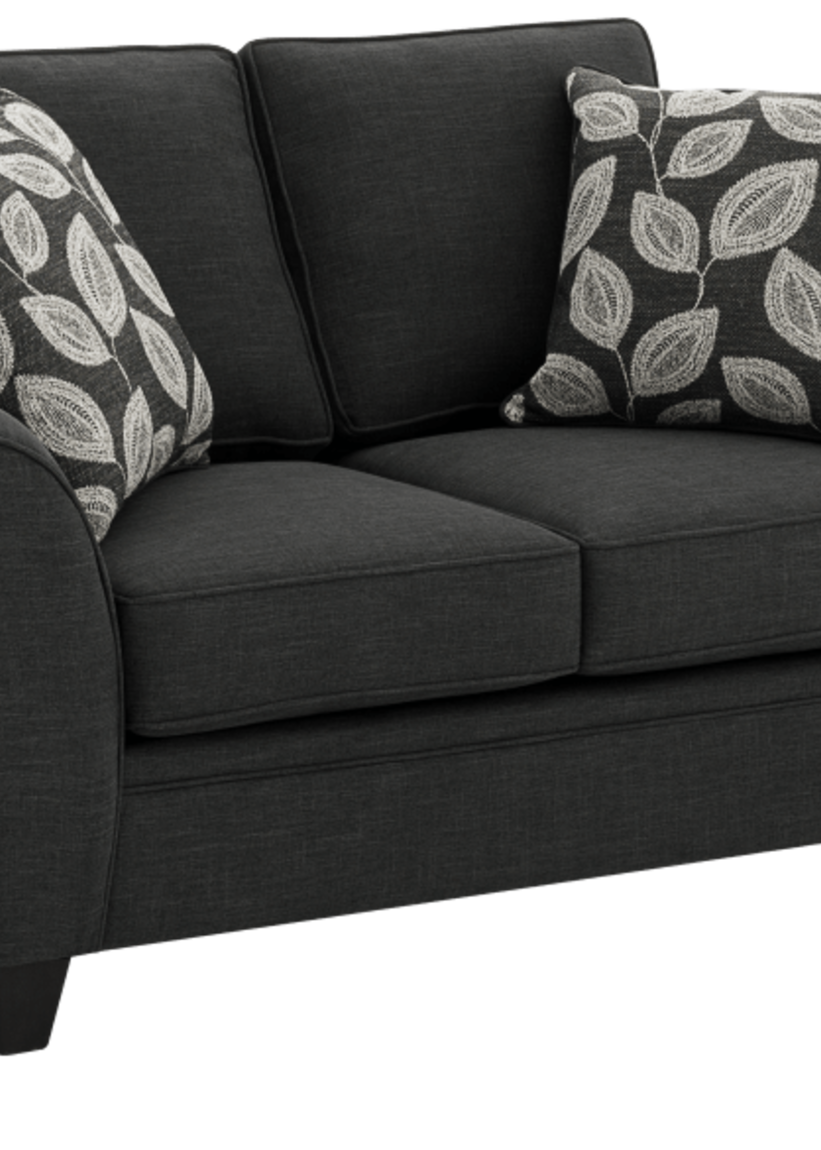 Luca Collection- Charcoal Paradigm Smoke Loveseat - 67X36X37-Canadian Made  - Adanac Liquidation