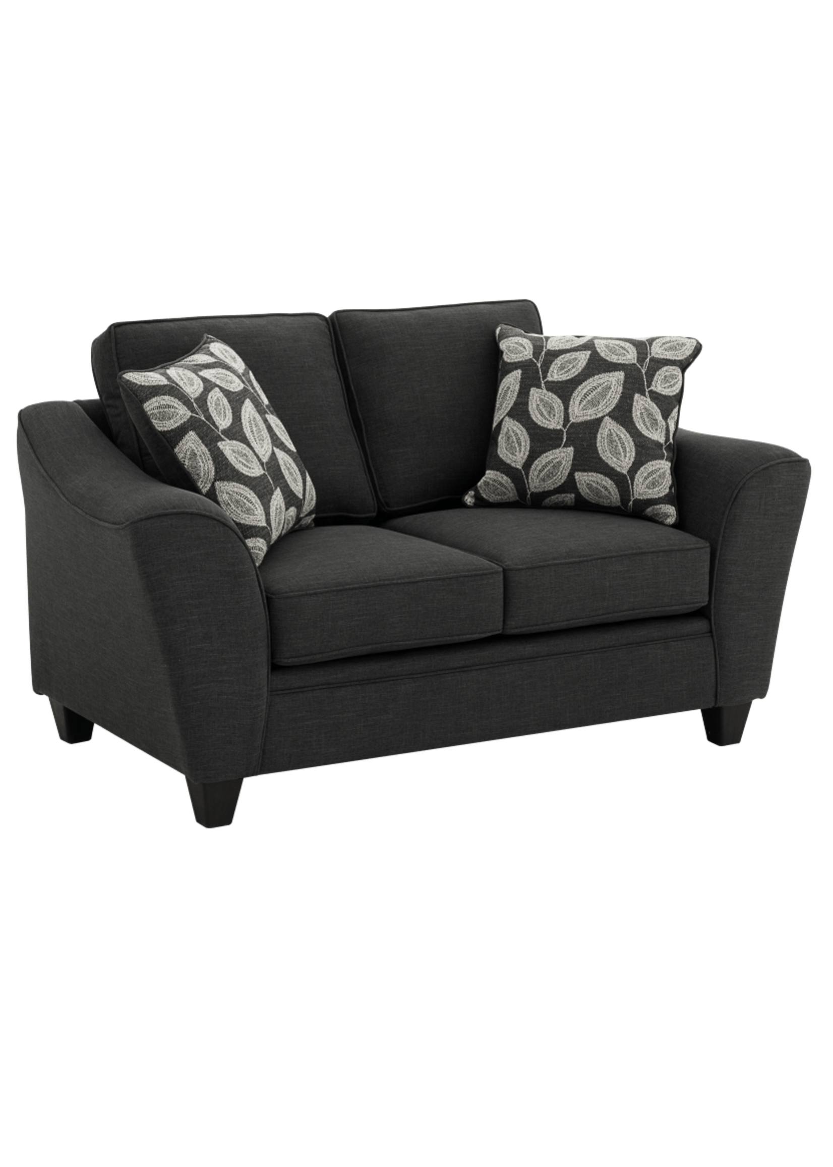 Luca Collection- Charcoal Paradigm Smoke Loveseat - 67X36X37-Canadian Made