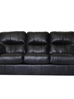 Monaco Collection- Black Leatheraire Sofa 89X37X40 - Canadian Made