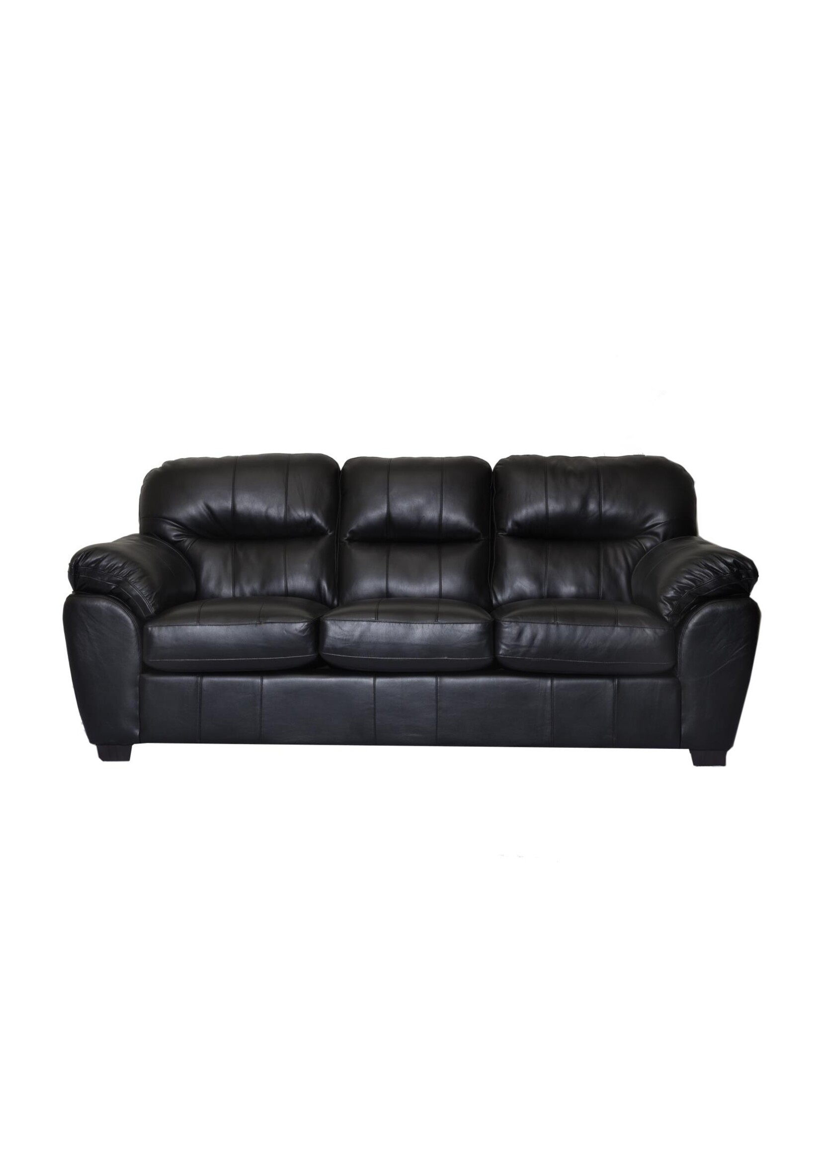 1601 Black Leatheraire Sofa 89X37X40 - Canadian Made