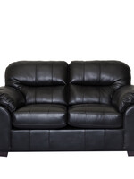 Monaco Collection - Black Leatheraire Loveseat 66X37X40 - Canadian Made