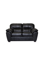 1601 Black Leatheraire Loveseat 66X37X40 - Canadian Made