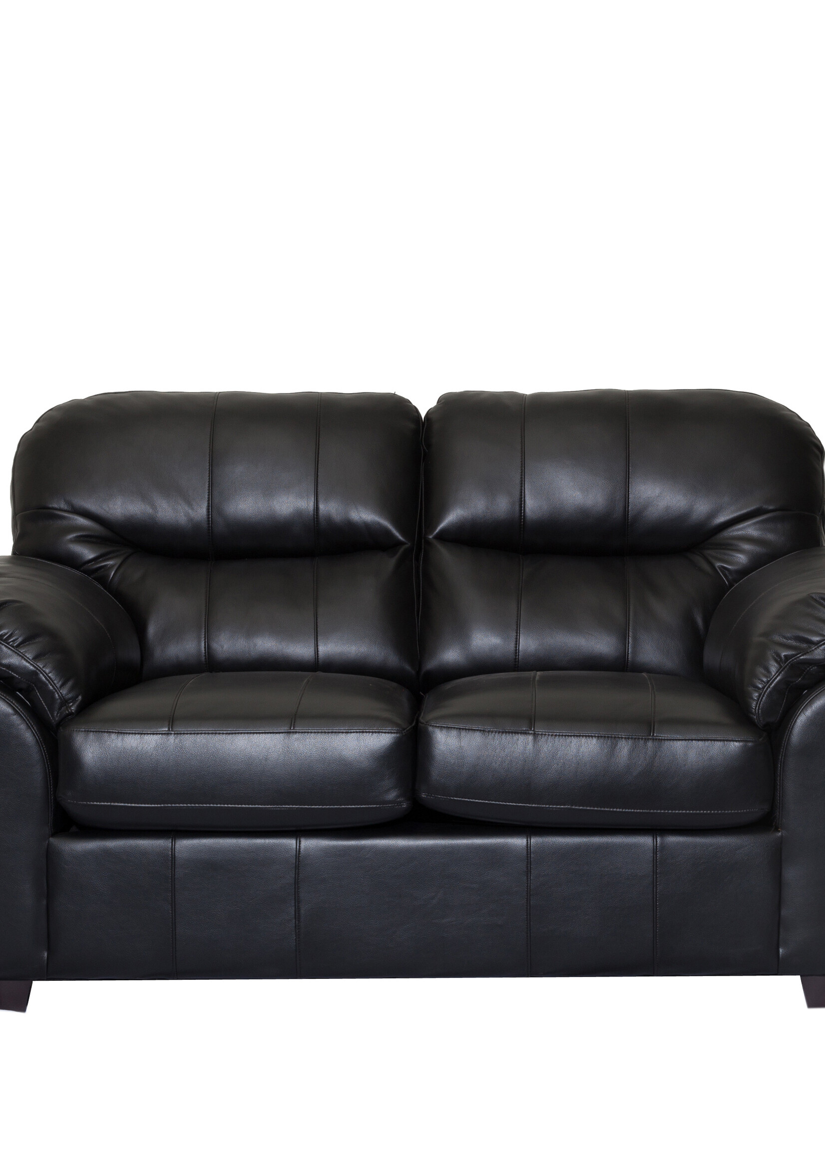 Monaco Collection - Black Leatheraire Loveseat 66X37X40 - Canadian Made