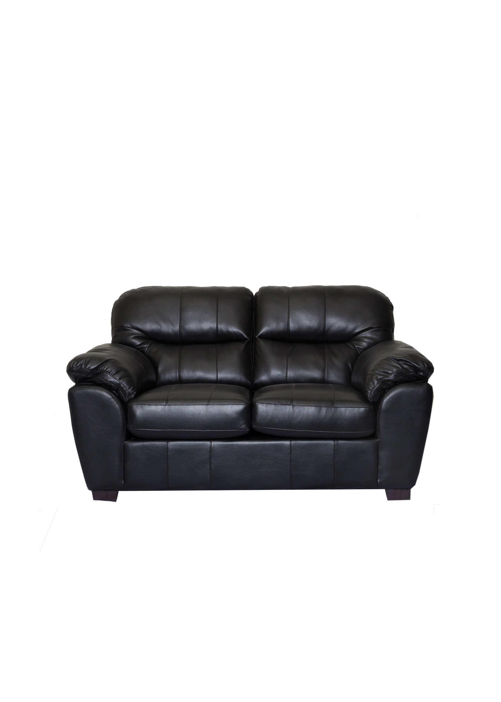 1601 Black Leatheraire Loveseat 66X37X40 - Canadian Made