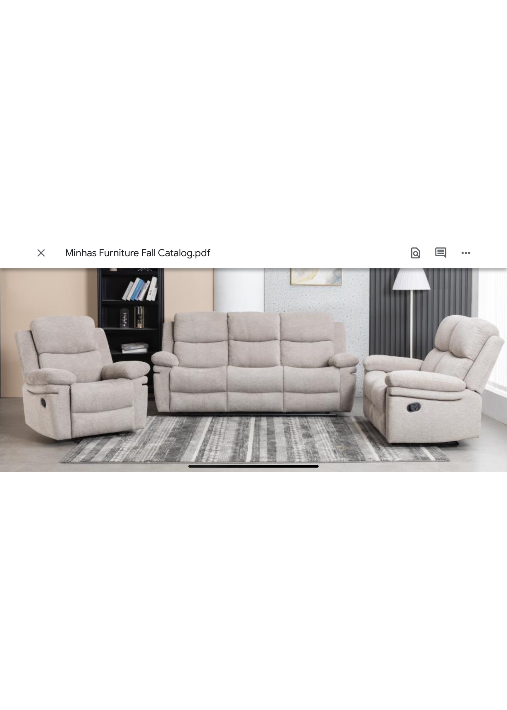 Aidan Reclining Chair  37X37.4X40.5 Cheneille Charcoal