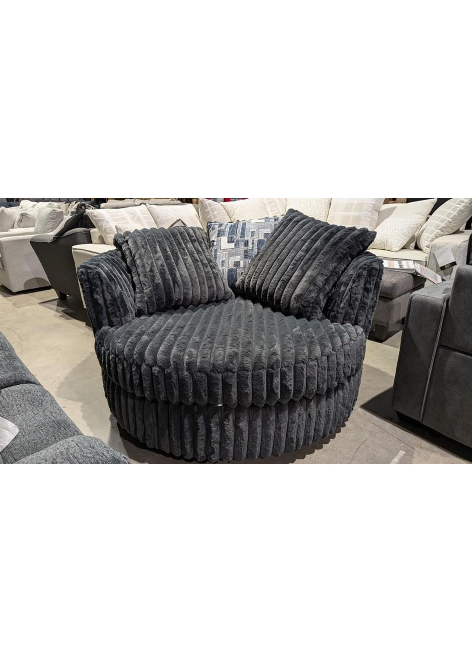 Sara Swivel Chair Charcoal