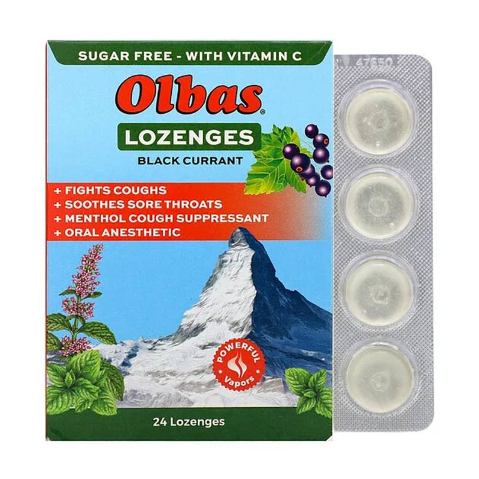 Earth Commons Olbas Throat Lozenges Black Currant