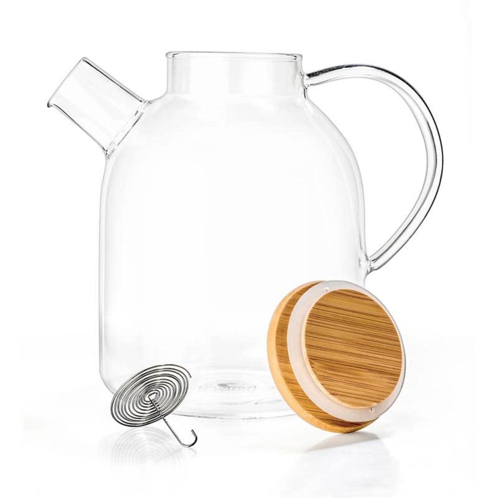 Tealyra Large Glass Teapot and Kettle with Bamboo Lid 60oz - Stove-Top Safe  - by TeaLyra