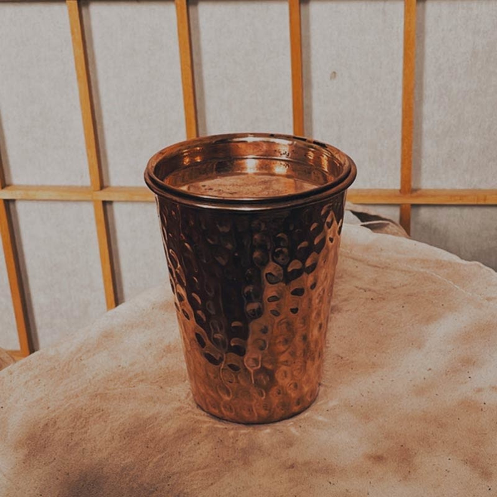 Ancient Veda Copper Smooth Tumbler Small - 4 inch by Ancient Veda