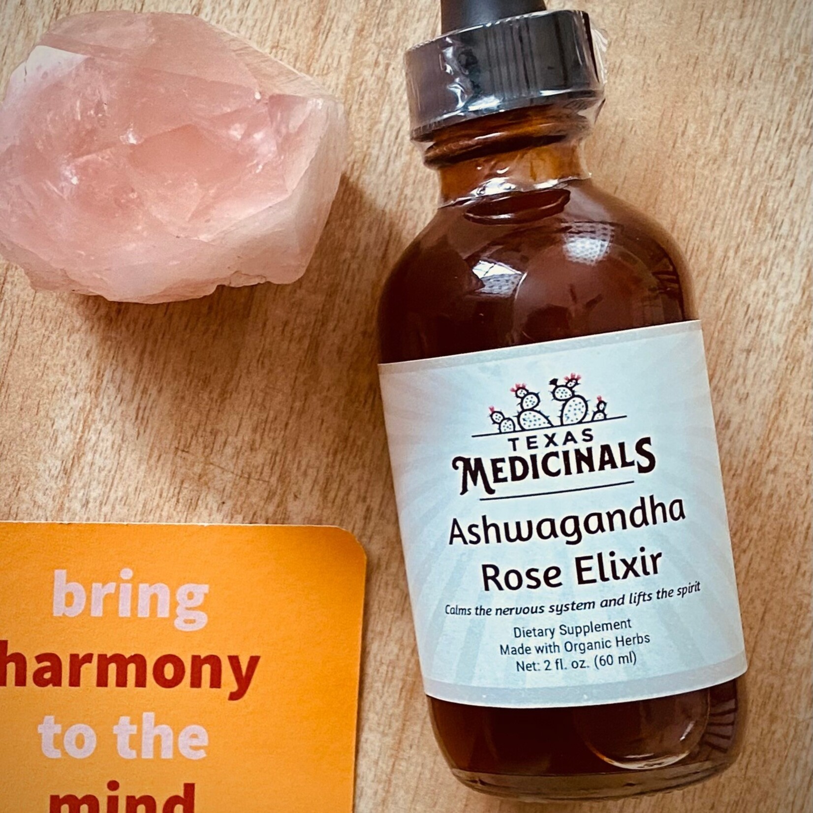 Texas Medicinals Ashwagandha Rose Elixir 2 oz by Texas Medicinals
