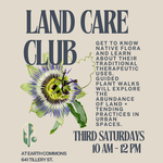 Earth Commons Land Care Club - Monthly Meet Up - Sliding Scale Oct. 18th