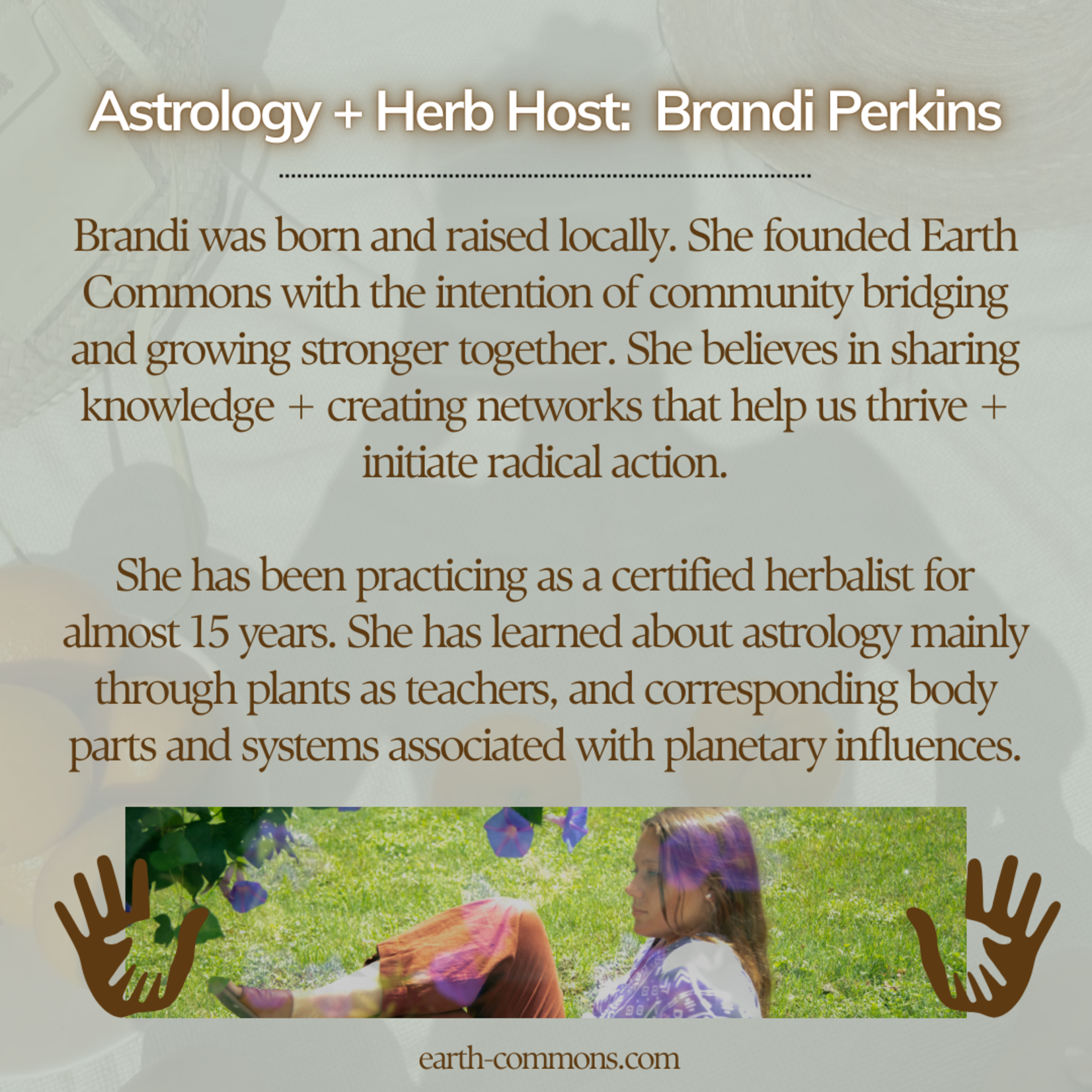 Earth Commons Herbal Astrology 101 - Monthly Zodiac Class