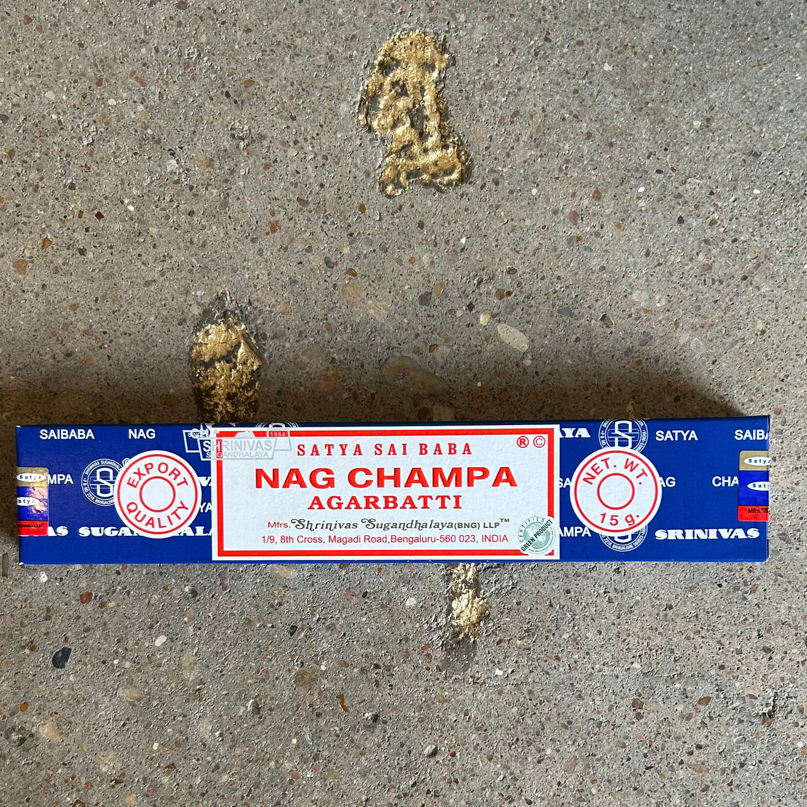 Benjamin International Nag Champa Incense Sticks 15g by Satya