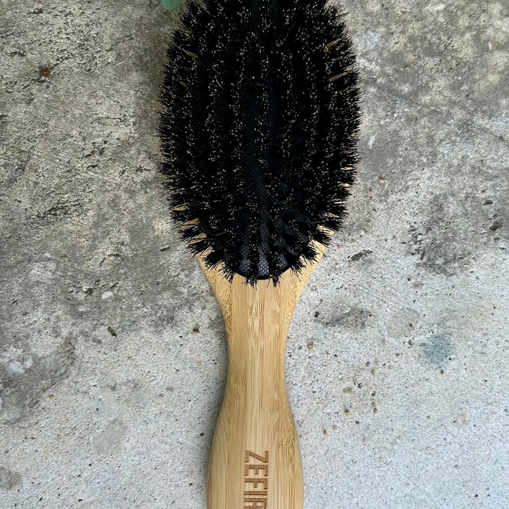 Zafiro Round Black Bristle Bamboo Hair Brush - by Zefiro