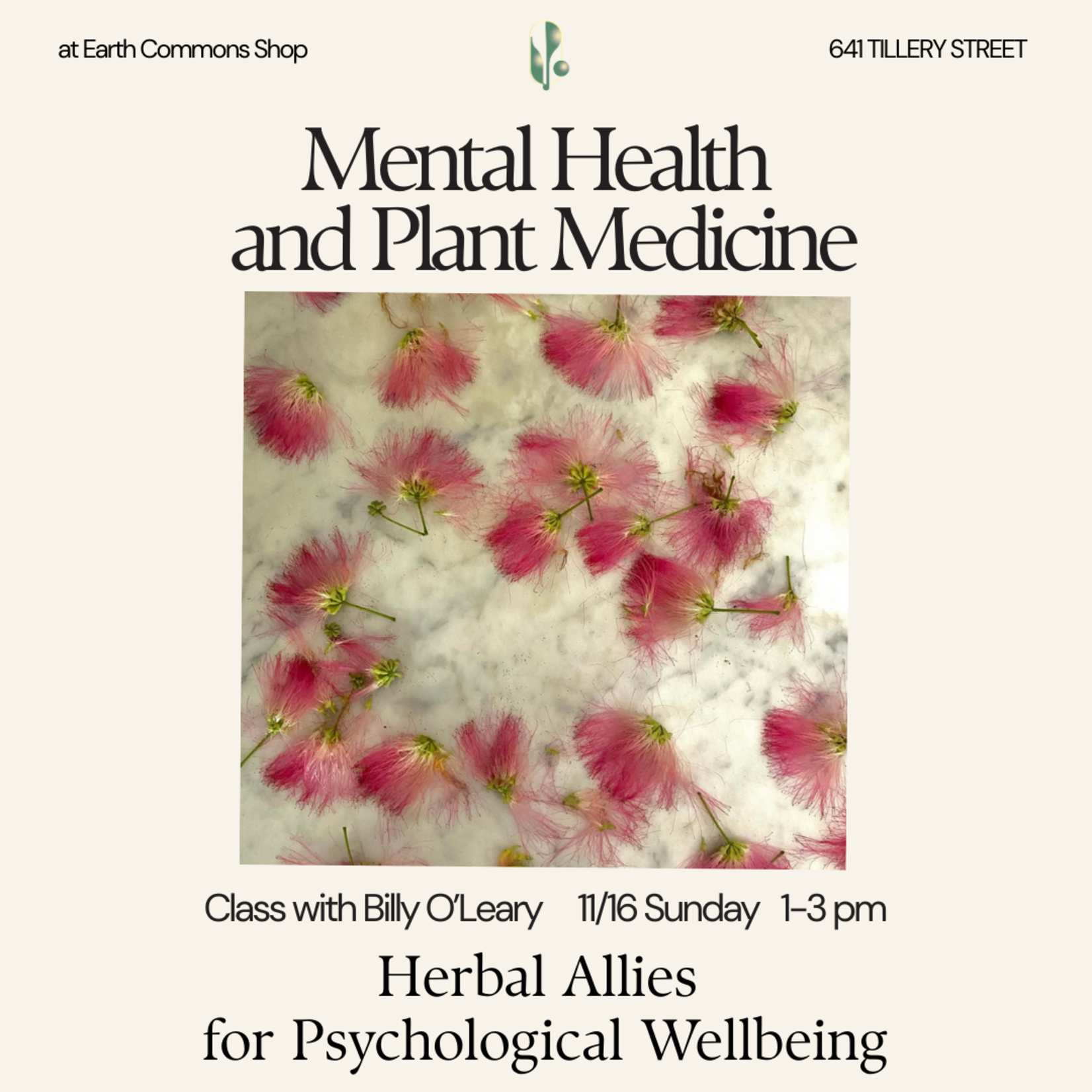 Earth Commons Mental Health and Plant Medicine - Sunday Nov. 16th