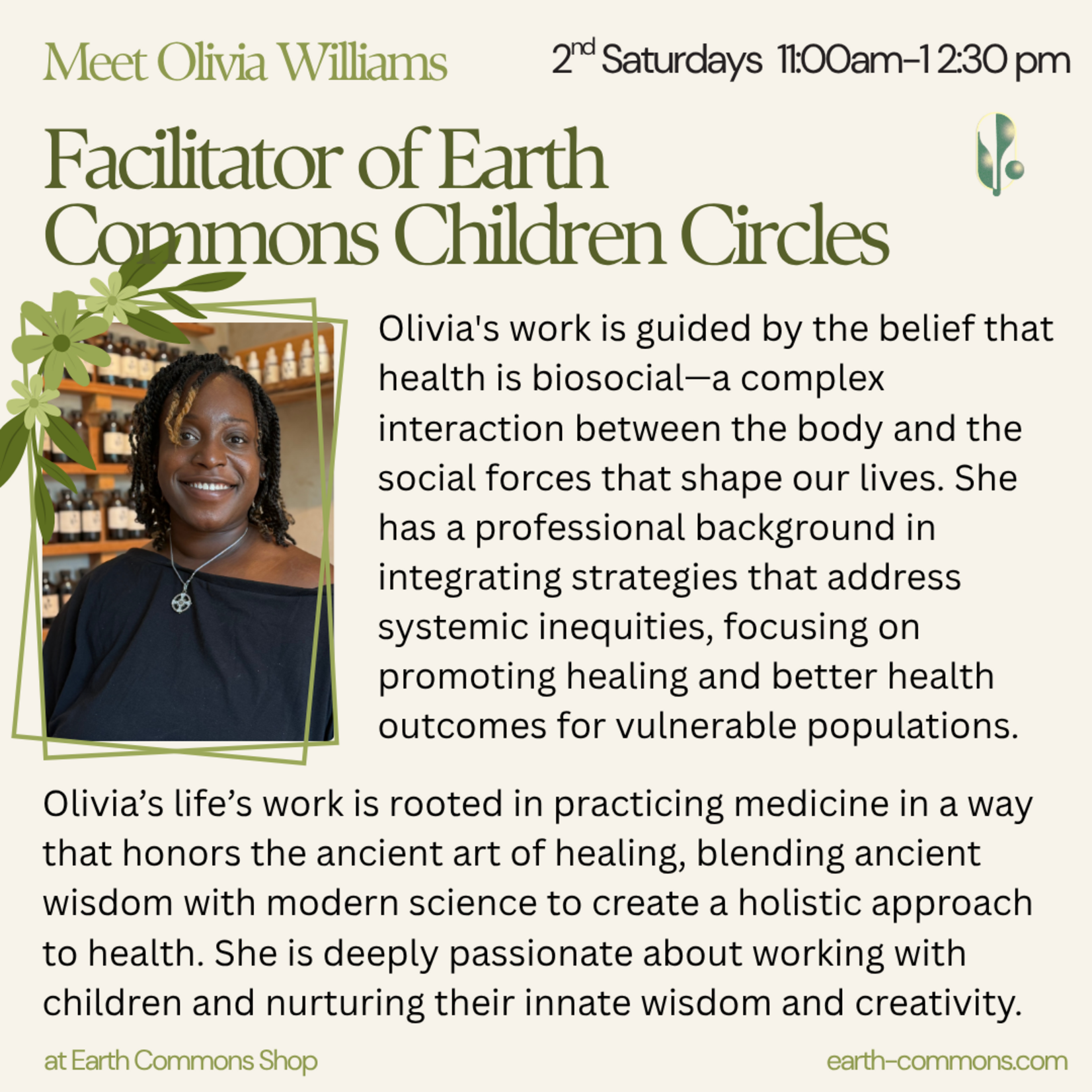 Earth Commons Earth Commons Children’s Circle - Herbal Tea Party - Saturday Jan. 10th