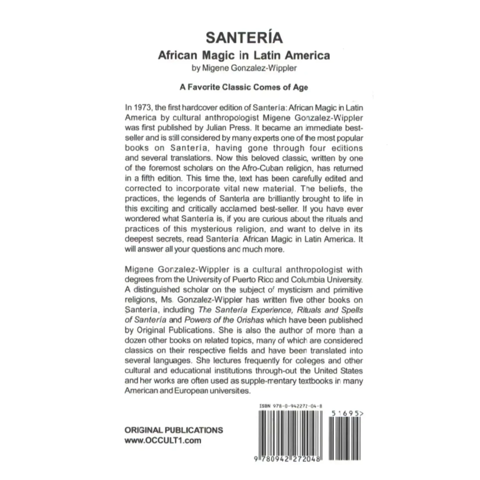 Original Publications Santeria; African Magic in Latin America Book