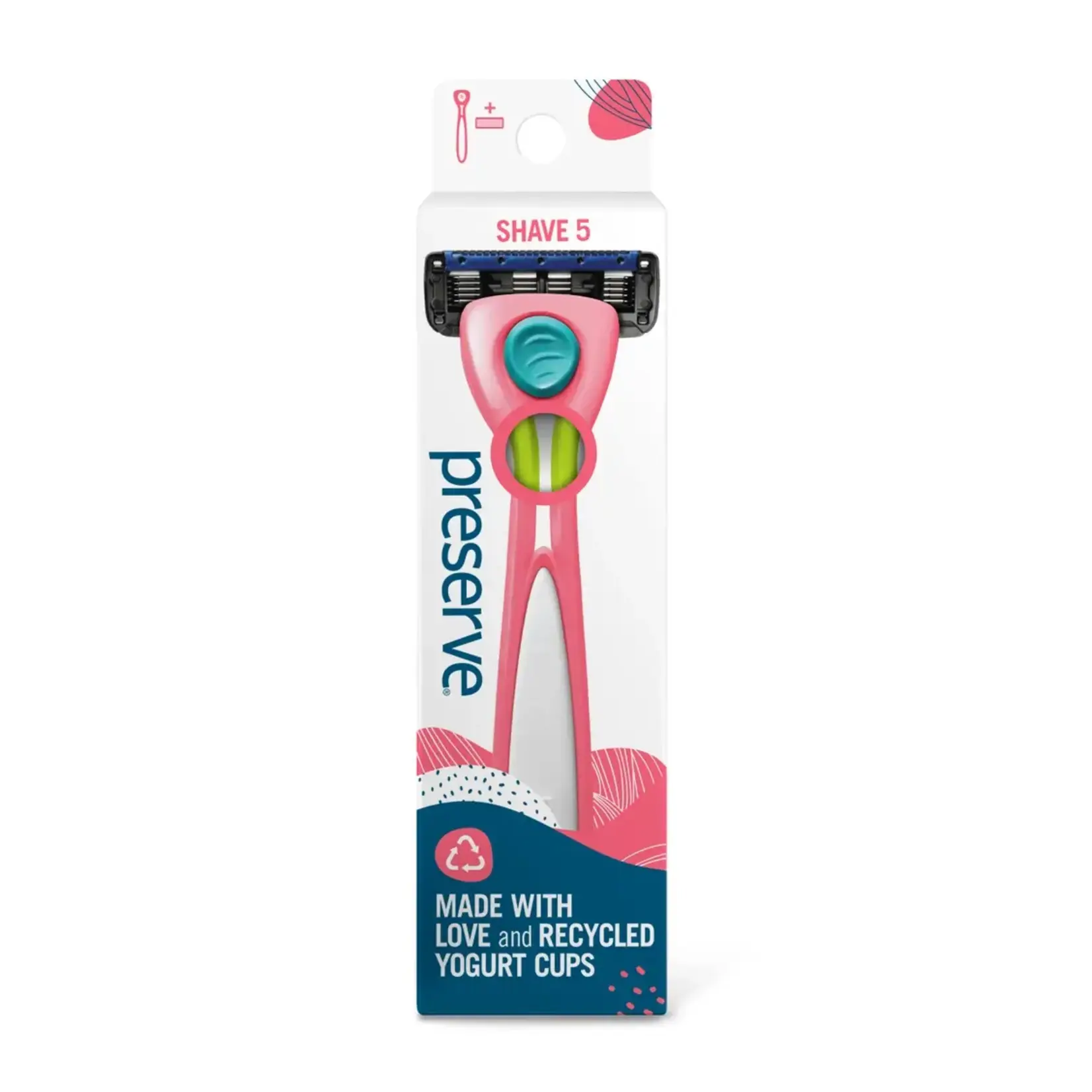 Preserve 5 Shave Razor made from recycled yogurt lids by Preserve