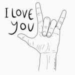 Empath Art "I Love You" Sticker by Empath Art