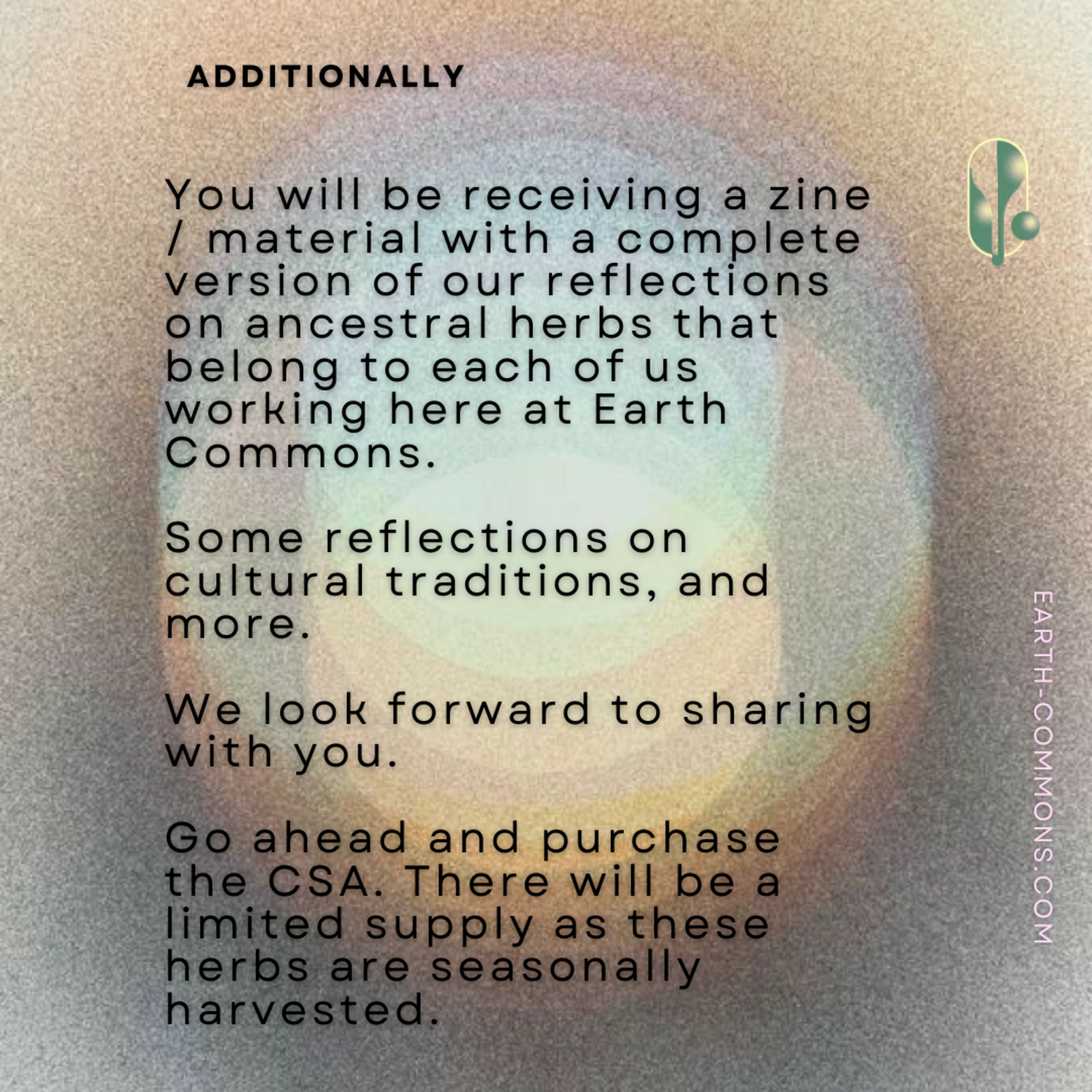 Earth Commons CSA - Fall Season Community Supported Apothecary