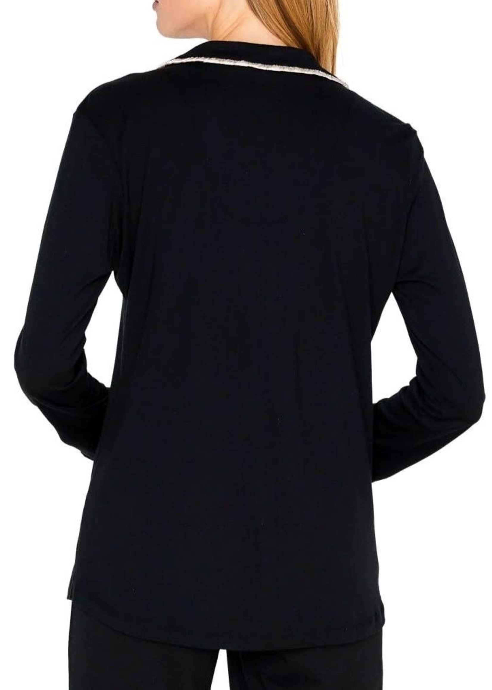 B Up Sophie Basic Long Sleeve Shirt - Black