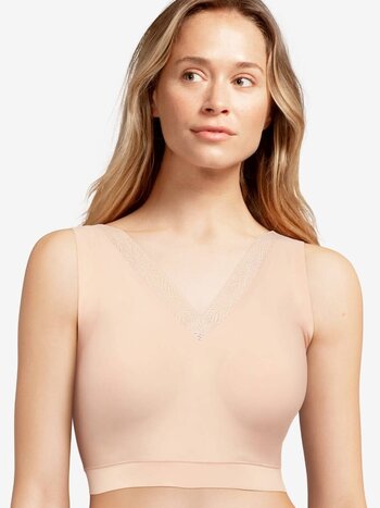 Chantelle 11G1 SoftStretch Padded Top with Lace - Nude Blush