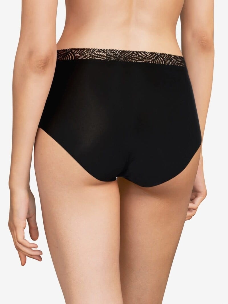 Chantelle SoftStretch High Waist Brief with Lace - Black